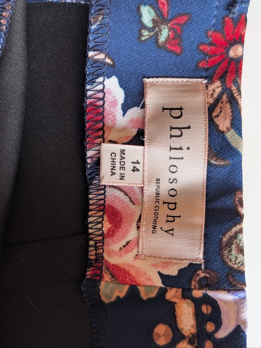 Philosophy Blue Floral Pencil Skirt - Picture 4 of 4